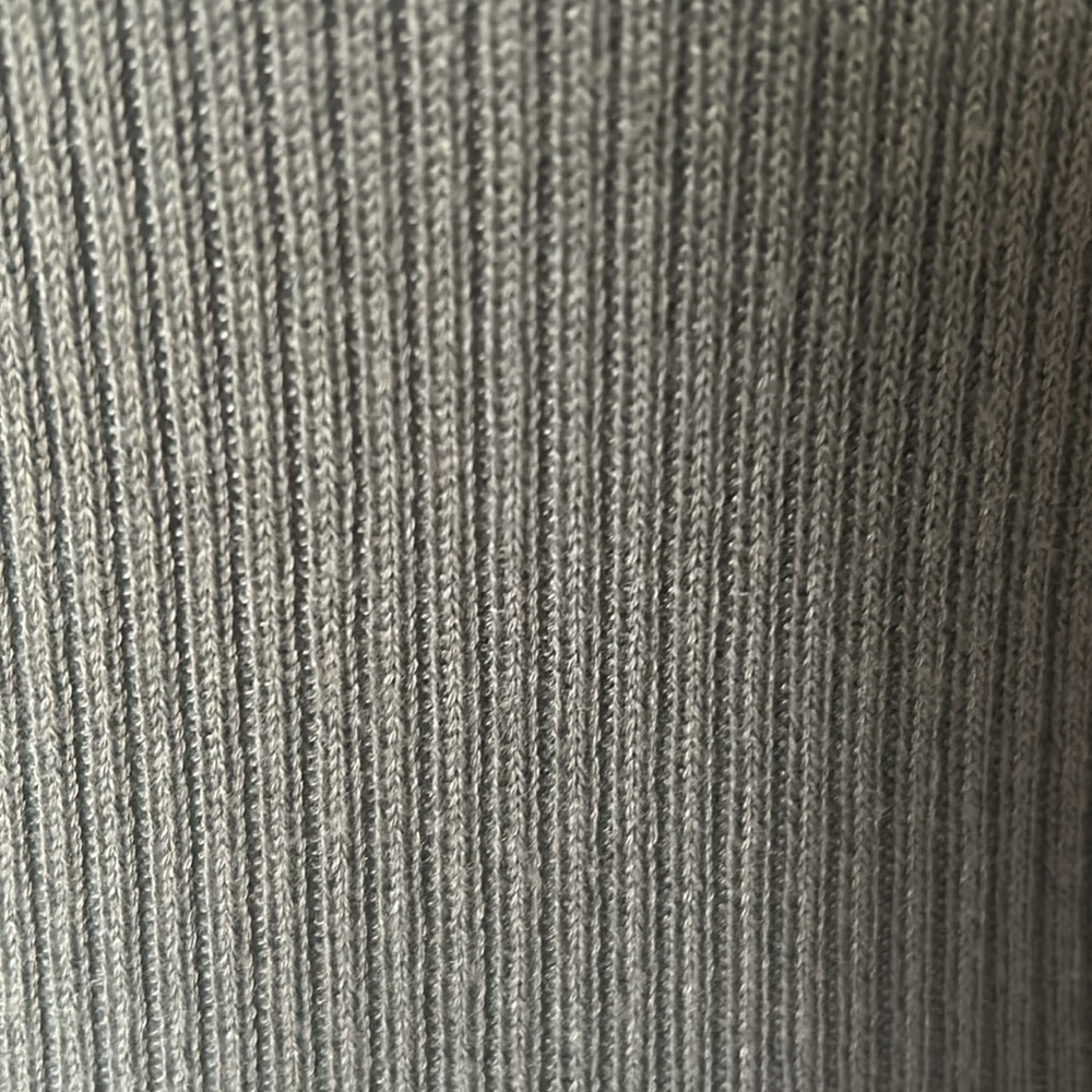 Olive Green Knit Dress with Lace-Up Detail - Picture 4 of 9